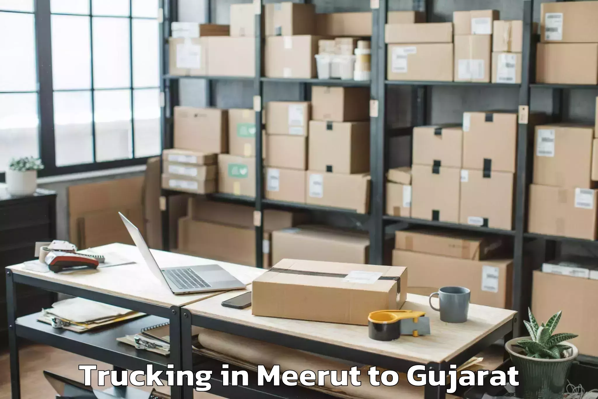 Get Meerut to Dediapada Trucking